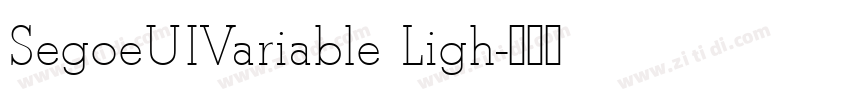 SegoeUIVariable Ligh字体转换